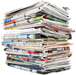 stack of newspapers